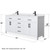 Wyndham WCG242472DWBWCUNSMXX Beckett 72 Inch Double Bathroom Vanity in White, White Cultured Marble Countertop, Undermount Square Sinks, Matte Black Trim