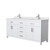 Wyndham WCG242472DWHWCUNSMXX Beckett 72 Inch Double Bathroom Vanity in White, White Cultured Marble Countertop, Undermount Square Sinks, No Mirror