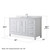 Wyndham WCV252560SWHCMUNSMXX Daria 60 Inch Single Bathroom Vanity in White, White Carrara Marble Countertop, Undermount Square Sink, and No Mirror