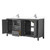 Wyndham WCV252572DKGWCUNSMXX Daria 72 Inch Double Bathroom Vanity in Dark Gray, White Cultured Marble Countertop, Undermount Square Sinks, No Mirror