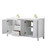 Wyndham WCV252572DWGWCUNSMXX Daria 72 Inch Double Bathroom Vanity in White, White Cultured Marble Countertop, Undermount Square Sinks, Brushed Gold Trim
