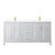 Wyndham WCV252572DWGWCUNSMXX Daria 72 Inch Double Bathroom Vanity in White, White Cultured Marble Countertop, Undermount Square Sinks, Brushed Gold Trim