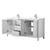 Wyndham WCV252572DWHWCUNSMXX Daria 72 Inch Double Bathroom Vanity in White, White Cultured Marble Countertop, Undermount Square Sinks, No Mirror