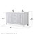 Wyndham WCV252560DWHWCUNSM24 Daria 60 Inch Double Bathroom Vanity in White, White Cultured Marble Countertop, Undermount Square Sinks, 24 Inch Mirrors