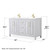 Wyndham WCV252560DWGWCUNSM24 Daria 60 Inch Double Bathroom Vanity in White, White Cultured Marble Countertop, Undermount Square Sinks, 24 Inch Mirrors, Brushed Gold Trim