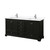 Wyndham WCS202072DDEWCUNSMXX Deborah 72 Inch Double Bathroom Vanity in Dark Espresso, White Cultured Marble Countertop, Undermount Square Sinks, No Mirrors