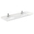 Wyndham WCS202072DWGC2UNSMXX Deborah 72 Inch Double Bathroom Vanity in White, Carrara Cultured Marble Countertop, Undermount Square Sinks, Brushed Gold Trim, No Mirrors