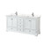 Wyndham WCS202072DWHC2UNSMXX Deborah 72 Inch Double Bathroom Vanity in White, Light-Vein Carrara Cultured Marble Countertop, Undermount Square Sinks, No Mirrors