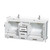 Wyndham WCS141472DWHWCUNSMXX Sheffield 72 Inch Double Bathroom Vanity in White, White Cultured Marble Countertop, Undermount Square Sinks, No Mirror