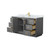 Wyndham WCF292960SGGCMUNSMXX Miranda 60 Inch Single Bathroom Vanity in Dark Gray, White Carrara Marble Countertop, Undermount Square Sink, Brushed Gold Trim