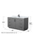 Wyndham WCF292960SGBCMUNSMXX Miranda 60 Inch Single Bathroom Vanity in Dark Gray, White Carrara Marble Countertop, Undermount Square Sink, Matte Black Trim