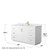 Wyndham WCF292960SWGCMUNSMXX Miranda 60 Inch Single Bathroom Vanity in White, White Carrara Marble Countertop, Undermount Square Sink, Brushed Gold Trim