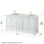 Wyndham WCS202072DWGCMUNOMXX Deborah 72 Inch Double Bathroom Vanity in White, White Carrara Marble Countertop, Undermount Oval Sinks, Brushed Gold Trim, No Mirrors