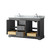 Wyndham WCV232360DKGCMUNOMXX Avery 60 Inch Double Bathroom Vanity in Dark Gray, White Carrara Marble Countertop, Undermount Oval Sinks, and No Mirror