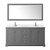 Wyndham WCV232372DKGC2UNSMXX Avery 72 Inch Double Bathroom Vanity in Dark Gray, Light-Vein Carrara Cultured Marble Countertop, Undermount Square Sinks, No Mirror