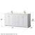 Wyndham WCV232372DWGC2UNSMXX Avery 72 Inch Double Bathroom Vanity in White, Light-Vein Carrara Cultured Marble Countertop, Undermount Square Sinks, Brushed Gold Trim