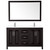 Wyndham WCV252560DDEWCUNSM58 Daria 60 Inch Double Bathroom Vanity in Dark Espresso, White Cultured Marble Countertop, Undermount Square Sinks, 58 Inch Mirror