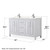 Wyndham WCV252560DWHC2UNSM58 Daria 60 Inch Double Bathroom Vanity in White, Light-Vein Carrara Cultured Marble Countertop, Undermount Square Sinks, 58 Inch Mirror