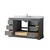 Wyndham WCV232360SKGCMUNOMXX Avery 60 Inch Single Bathroom Vanity in Dark Gray, White Carrara Marble Countertop, Undermount Oval Sink, and No Mirror