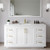 Wyndham WCF292960SWGC2UNSM58 Miranda 60 Inch Single Bathroom Vanity in White, Light-Vein Carrara Cultured Marble Countertop, Undermount Square Sink, Brushed Gold Trim, 58 Inch Mirror