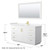 Wyndham WCF292960SWGC2UNSM58 Miranda 60 Inch Single Bathroom Vanity in White, Light-Vein Carrara Cultured Marble Countertop, Undermount Square Sink, Brushed Gold Trim, 58 Inch Mirror