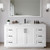 Wyndham WCF292960SWBC2UNSM58 Miranda 60 Inch Single Bathroom Vanity in White, Light-Vein Carrara Cultured Marble Countertop, Undermount Square Sink, Matte Black Trim, 58 Inch Mirror