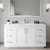 Wyndham WCF292960SWGWCUNSM58 Miranda 60 Inch Single Bathroom Vanity in White, White Cultured Marble Countertop, Undermount Square Sink, Brushed Gold Trim, 58 Inch Mirror