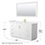Wyndham WCF292960SWGWCUNSM58 Miranda 60 Inch Single Bathroom Vanity in White, White Cultured Marble Countertop, Undermount Square Sink, Brushed Gold Trim, 58 Inch Mirror
