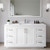 Wyndham WCF292960SWHWCUNSM58 Miranda 60 Inch Single Bathroom Vanity in White, White Cultured Marble Countertop, Undermount Square Sink, Brushed Nickel Trim, 58 Inch Mirror