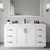 Wyndham WCF292960SWBWCUNSM58 Miranda 60 Inch Single Bathroom Vanity in White, White Cultured Marble Countertop, Undermount Square Sink, Matte Black Trim, 58 Inch Mirror