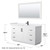 Wyndham WCF292960SWBWCUNSM58 Miranda 60 Inch Single Bathroom Vanity in White, White Cultured Marble Countertop, Undermount Square Sink, Matte Black Trim, 58 Inch Mirror