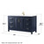 Wyndham WCV252560SBLWCUNSM58 Daria 60 Inch Single Bathroom Vanity in Dark Blue, White Cultured Marble Countertop, Undermount Square Sink, 58 Inch Mirror