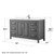Wyndham WCV252560SKGC2UNSM58 Daria 60 Inch Single Bathroom Vanity in Dark Gray, Light-Vein Carrara Cultured Marble Countertop, Undermount Square Sink, 58 Inch Mirror