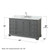 Wyndham WCS202060SKGCMUNOMED Deborah 60 Inch Single Bathroom Vanity in Dark Gray, White Carrara Marble Countertop, Undermount Oval Sink, and Medicine Cabinet