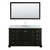 Wyndham WCS202060SDECMUNSM58 Deborah 60 Inch Single Bathroom Vanity in Dark Espresso, White Carrara Marble Countertop, Undermount Square Sink, and 58 Inch Mirror