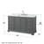 Wyndham WCS202060SKGCMUNSM58 Deborah 60 Inch Single Bathroom Vanity in Dark Gray, White Carrara Marble Countertop, Undermount Square Sink, and 58 Inch Mirror