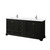 Wyndham WCS202080DDEWCUNSMXX Deborah 80 Inch Double Bathroom Vanity in Dark Espresso, White Cultured Marble Countertop, Undermount Square Sinks, No Mirrors