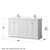 Wyndham WCV232360DWGC2UNSM58 Avery 60 Inch Double Bathroom Vanity in White, Light-Vein Carrara Cultured Marble Countertop, Undermount Square Sinks, 58 Inch Mirror, Brushed Gold Trim