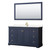 Wyndham WCV232360SBLC2UNSM58 Avery 60 Inch Single Bathroom Vanity in Dark Blue, Light-Vein Carrara Cultured Marble Countertop, Undermount Square Sink, 58 Inch Mirror Wyndham WCV232360SBLC2UNSM58 Avery 60 Inch Single Bathroom Vanity in Dark Blue, Light-Vein Carrara Cultured Marble Countertop, Undermount Square Sink, 58 Inch Mirror