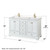 Wyndham WCS202060DWGC2UNSMED Deborah 60 Inch Double Bathroom Vanity in White, Carrara Cultured Marble Countertop, Undermount Square Sinks, Brushed Gold Trim, Medicine Cabinets