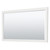 Wyndham WCF292960DWHCMUNSM58 Miranda 60 Inch Double Bathroom Vanity in White, White Carrara Marble Countertop, Undermount Square Sinks, Brushed Nickel Trim, 58 Inch Mirror