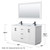 Wyndham WCF292960DWBCMUNSM58 Miranda 60 Inch Double Bathroom Vanity in White, White Carrara Marble Countertop, Undermount Square Sinks, Matte Black Trim, 58 Inch Mirror