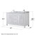 Wyndham WCV252560DWHCMUNSM24 Daria 60 Inch Double Bathroom Vanity in White, White Carrara Marble Countertop, Undermount Square Sinks, and 24 Inch Mirrors