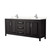 Wyndham WCV252580DDEC2UNSMXX Daria 80 Inch Double Bathroom Vanity in Dark Espresso, Light-Vein Carrara Cultured Marble Countertop, Undermount Square Sinks, No Mirror