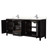 Wyndham WCV252580DDEC2UNSMXX Daria 80 Inch Double Bathroom Vanity in Dark Espresso, Light-Vein Carrara Cultured Marble Countertop, Undermount Square Sinks, No Mirror