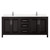 Wyndham WCV252580DDEC2UNSMXX Daria 80 Inch Double Bathroom Vanity in Dark Espresso, Light-Vein Carrara Cultured Marble Countertop, Undermount Square Sinks, No Mirror