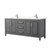 Wyndham WCV252580DKGC2UNSMXX Daria 80 Inch Double Bathroom Vanity in Dark Gray, Light-Vein Carrara Cultured Marble Countertop, Undermount Square Sinks, No Mirror