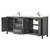 Wyndham WCV252580DKGC2UNSMXX Daria 80 Inch Double Bathroom Vanity in Dark Gray, Light-Vein Carrara Cultured Marble Countertop, Undermount Square Sinks, No Mirror