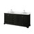Wyndham WCS202080DDECMUNSMXX Deborah 80 Inch Double Bathroom Vanity in Dark Espresso, White Carrara Marble Countertop, Undermount Square Sinks, and No Mirrors