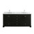 Wyndham WCS202080DDECMUNSMXX Deborah 80 Inch Double Bathroom Vanity in Dark Espresso, White Carrara Marble Countertop, Undermount Square Sinks, and No Mirrors
